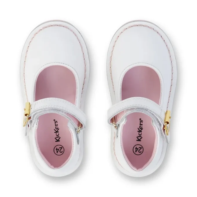 Adlar MJ en cuir blanc, unisexe pour bébés
