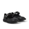 Adlar MJ Scallop en cuir noir pour filles en bas âge