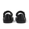 Adlar MJ Scallop en cuir noir pour filles en bas âge
