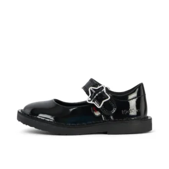Adlar Mj Stardust en cuir verni noir pour bébés filles