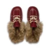 Adult Unisex Kick Mule en fourrure Mains Rouge
