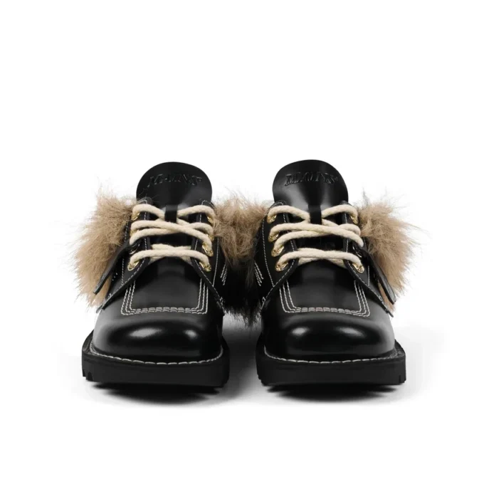 Adult Unisex Kick Mule Fur Mains Black