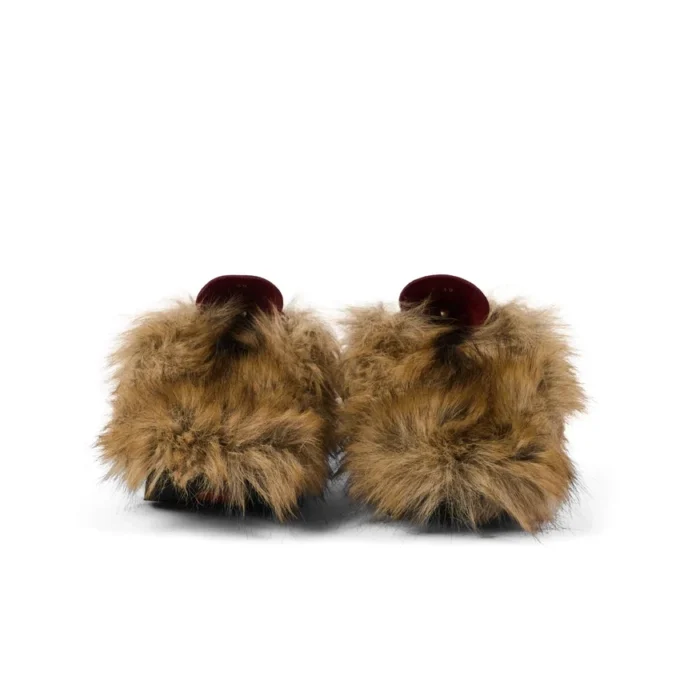 Adult Unisex Kick Mule en fourrure Mains Rouge