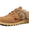 Adult Unisex Kick Mule Fur Mains Tan
