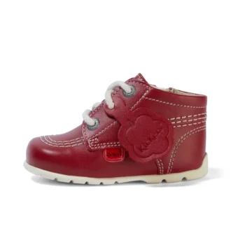 Baby Kick Hi Cuir Rouge