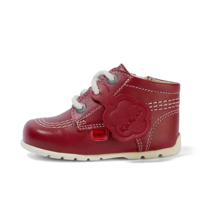 Baby Kick Hi Cuir Rouge