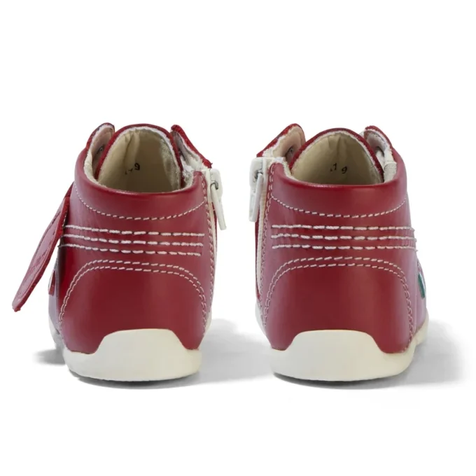 Baby Kick Hi Cuir Rouge