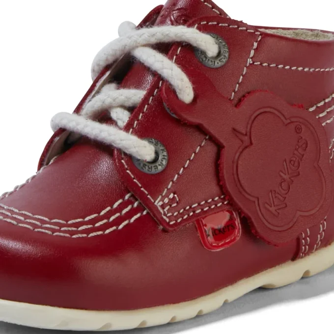 Baby Kick Hi Cuir Rouge