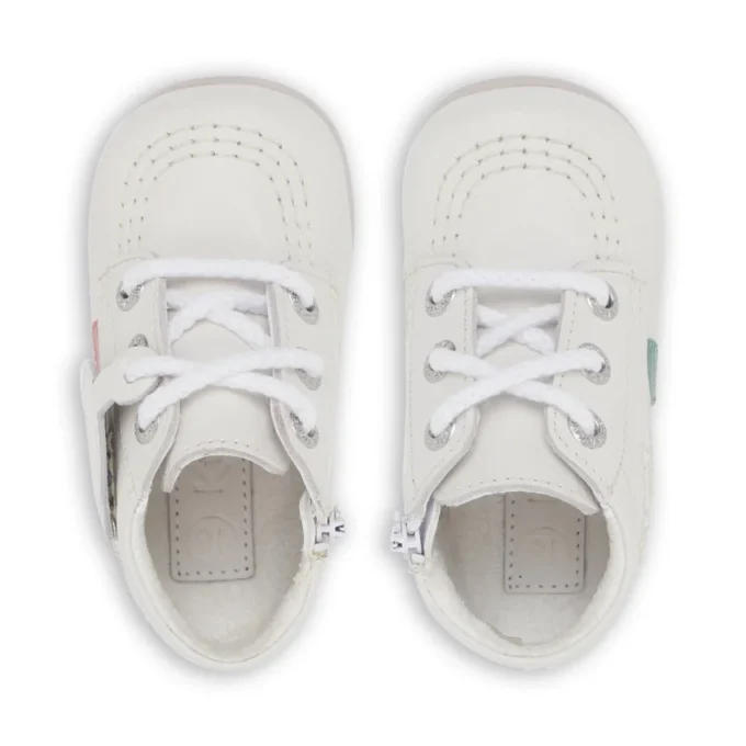 Baby Kick Hi en cuir blanc