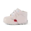 Baby Kick Hi en cuir verni rose pâle