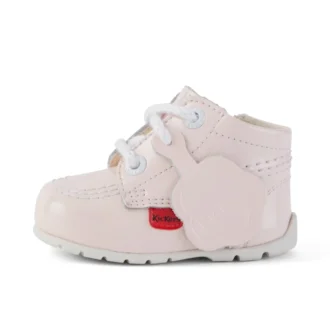 Baby Kick Hi en cuir verni rose pâle