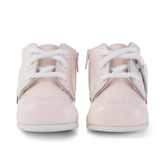 Baby Kick Hi en cuir verni rose pâle