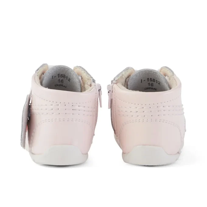 Baby Kick Hi en cuir verni rose pâle