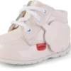 Baby Kick Hi en cuir verni rose pâle