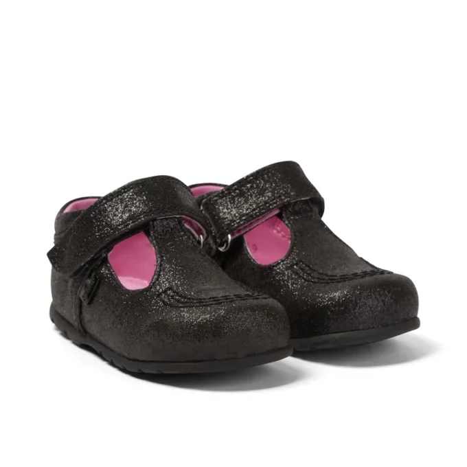 Baby Kick T Glitter Textile Noir
