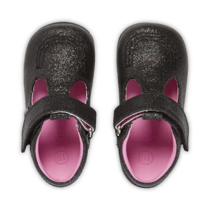Baby Kick T Glitter Textile Noir