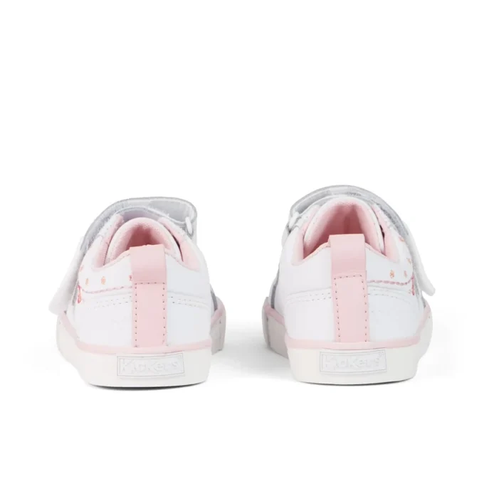 Baskets Tovni Twin Happy pour filles en cuir blanc