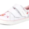 Baskets Tovni Twin Happy pour filles en cuir blanc