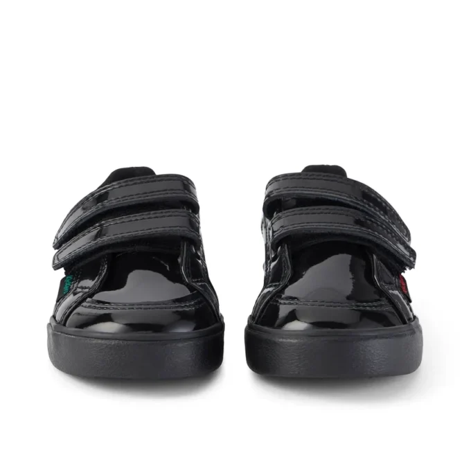 Baskets Tovni Twin Vel en cuir verni noir pour bébés filles Baskets Tovni Twin Vel en cuir verni noir pour bébés filles