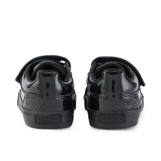 Baskets Tovni Twin Vel en cuir verni noir pour bébés filles Baskets Tovni Twin Vel en cuir verni noir pour bébés filles