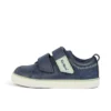 Baskets Tovni Twin ZigZag en cuir bleu marine pour garçons en bas âge