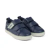 Baskets Tovni Twin ZigZag en cuir bleu marine pour garçons en bas âge