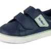 Baskets Tovni Twin ZigZag en cuir bleu marine pour garçons en bas âge