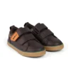 Baskets Tovni Twin ZigZag pour garçons en cuir marron