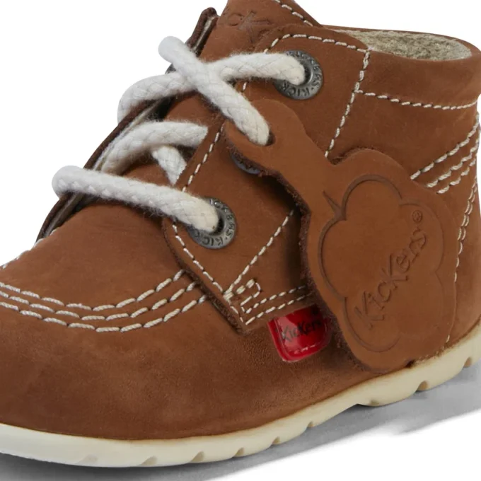 Bébé Kick Hi Cuir Beige