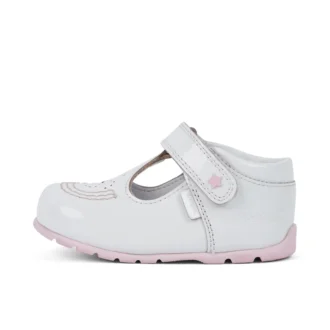 Bébés Kick T Galactic Cuir verni Blanc/Rose