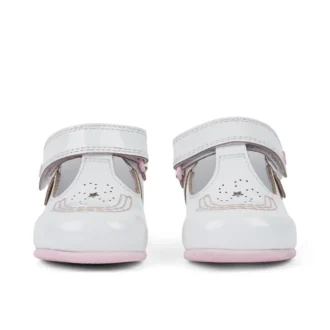 Bébés Kick T Galactic Cuir verni Blanc/Rose