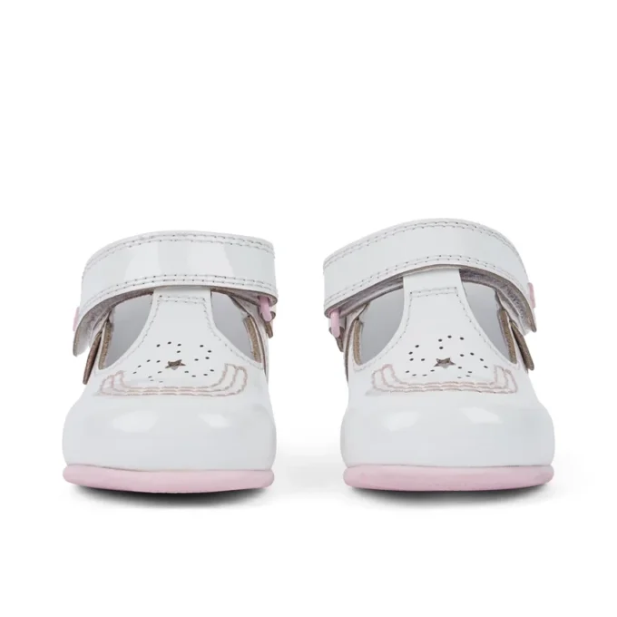 Bébés Kick T Galactic Cuir verni Blanc/Rose