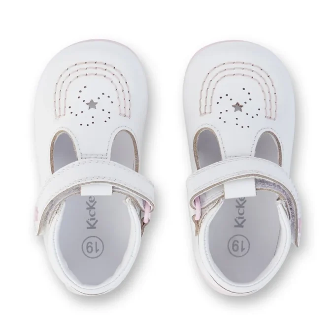 Bébés Kick T Galactic Cuir verni Blanc/Rose