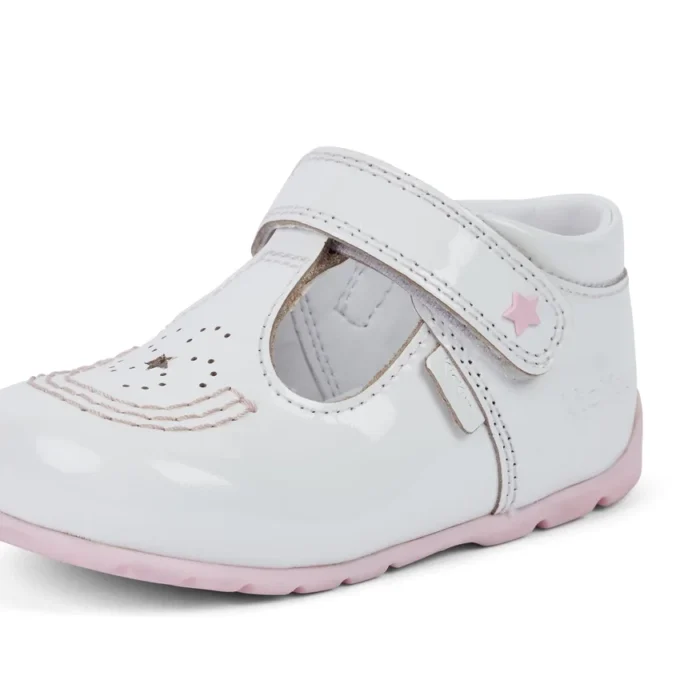 Bébés Kick T Galactic Cuir verni Blanc/Rose
