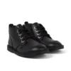 Bottes Adlar Hi en cuir festonné pour filles, noir Bottes Adlar Hi en cuir festonné pour filles, noir