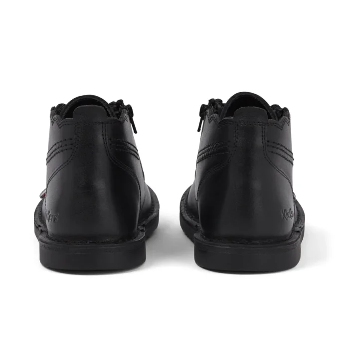 Bottes Adlar Hi en cuir festonné pour filles, noir Bottes Adlar Hi en cuir festonné pour filles, noir