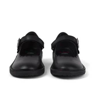 Bottes Adlar MJ en cuir festonné noir pour filles Bottes Adlar MJ en cuir festonné noir pour filles