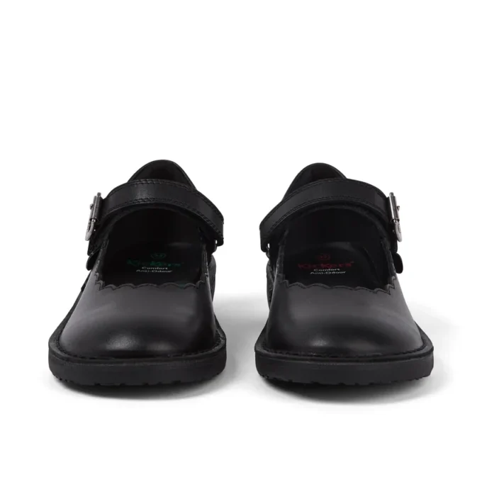Bottes Adlar MJ en cuir festonné noir pour filles