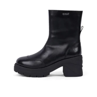 Bottes Edie pour femmes, en cuir noir