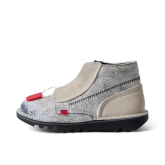 Bottes en cuir ACW* Kick Hi unisexes pour adultes, blanches