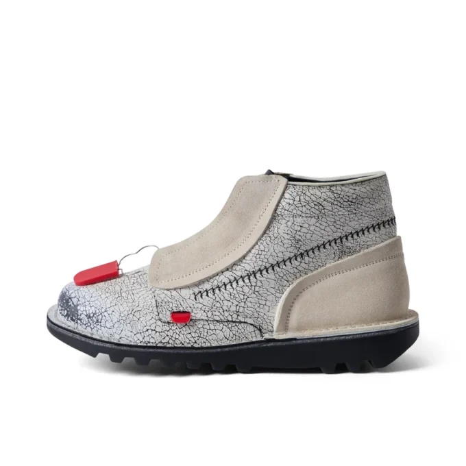 Bottes en cuir ACW* Kick Hi unisexes pour adultes, blanches Bottes en cuir ACW* Kick Hi unisexes pour adultes, blanches
