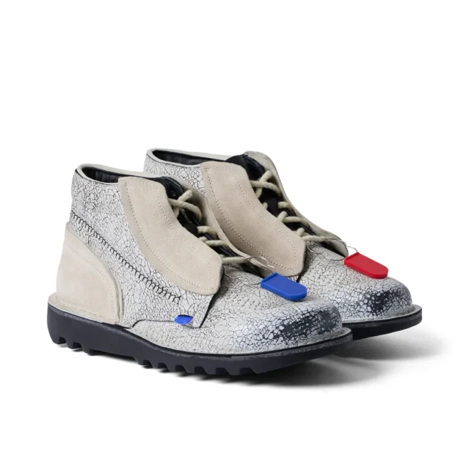 Bottes en cuir ACW* Kick Hi unisexes pour adultes, blanches Bottes en cuir ACW* Kick Hi unisexes pour adultes, blanches