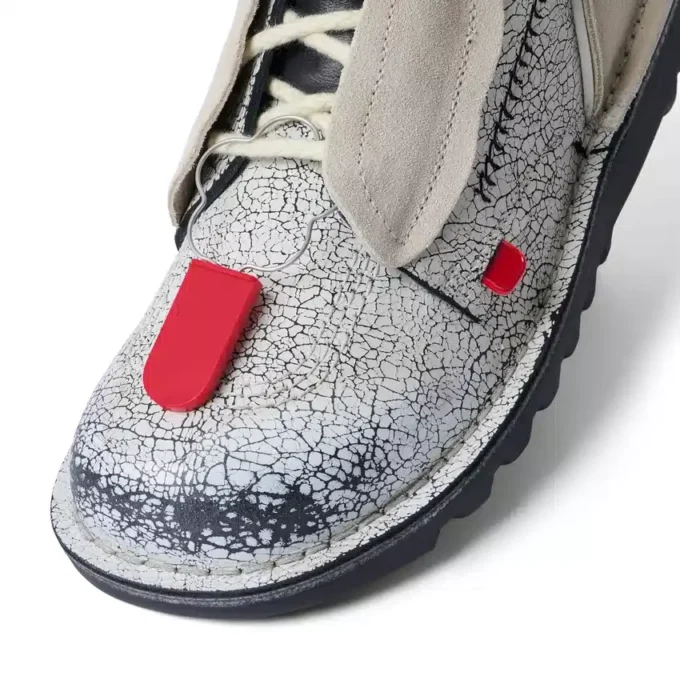Bottes en cuir ACW* Kick Hi unisexes pour adultes, blanches Bottes en cuir ACW* Kick Hi unisexes pour adultes, blanches