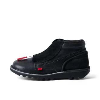 Bottes en cuir ACW* Kick Hi unisexes pour adultes, noires