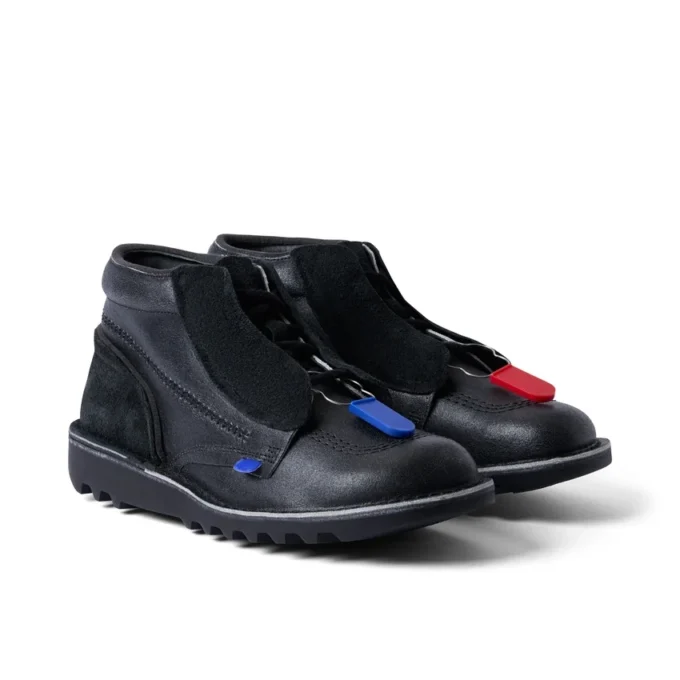 Bottes en cuir ACW* Kick Hi unisexes pour adultes, noires Bottes en cuir ACW* Kick Hi unisexes pour adultes, noires