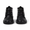 Bottes en cuir Adlar Hi Scallop pour filles en bas âge, noires