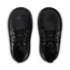 Bottes en cuir Adlar Hi Scallop pour filles en bas âge, noires