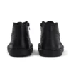 Bottes en cuir Adlar Hi Scallop pour filles en bas âge, noires