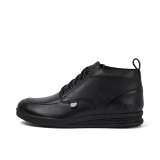 Bottes en cuir Troiko Hi pour jeunes hommes, noir