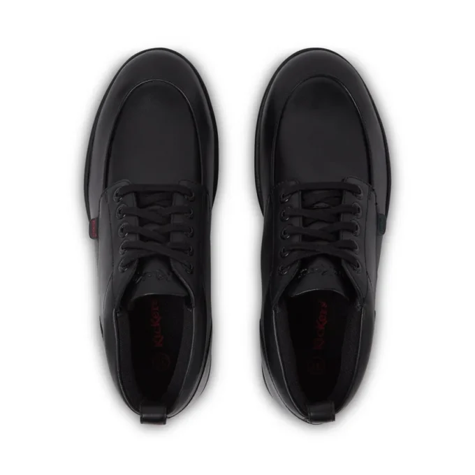 Bottes en cuir Troiko Hi pour jeunes hommes, noir
